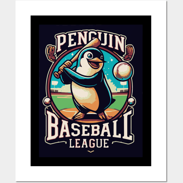 Penguin Baseball Tribute - Penguin Baseball League Wall Art by TributeDesigns